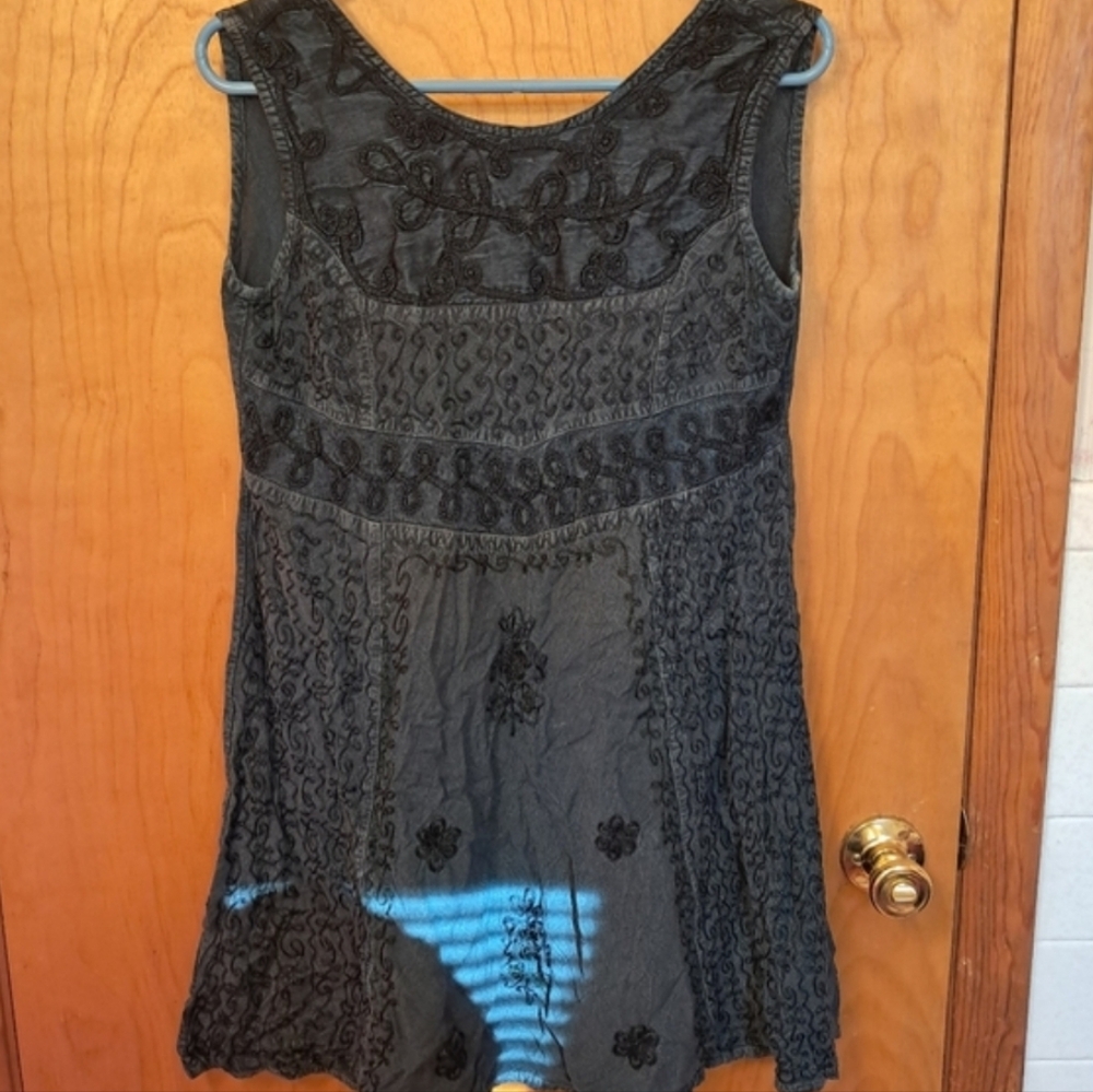 Blue 90s Style Sleeveless Dress